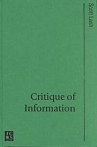 Critique of Information (Hardcover)