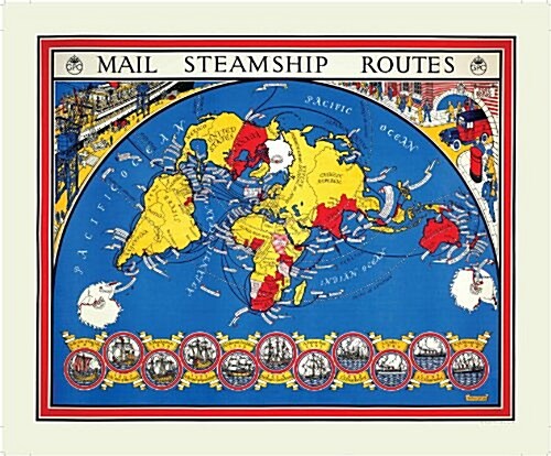 Mail Steamship Routes (Sheet Map)