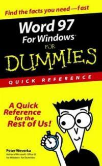 Word 97 for Windows for dummies : quick reference