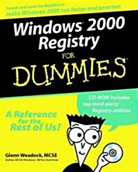 Windows 2000 Registry for Dummies (Paperback, CD-ROM)