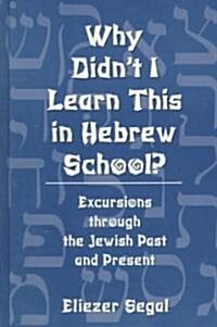 Why Didnt I Learn This in Hebrew School?: Excursions Through the Jewish Past and Present (Hardcover)