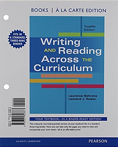 Writing and Reading Across the Curriculum, Books a la Carte Edition Plus Mywritinglab with Pearson Etext -- Access Card Package (Hardcover, 12)