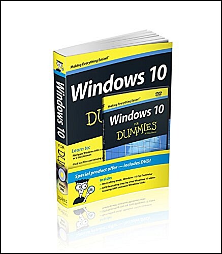 Windows 10 for Dummies Book + Online Videos Bundle (Paperback)