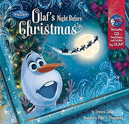 Frozen Olafs Night Before Christmas Book & CD (Hardcover)