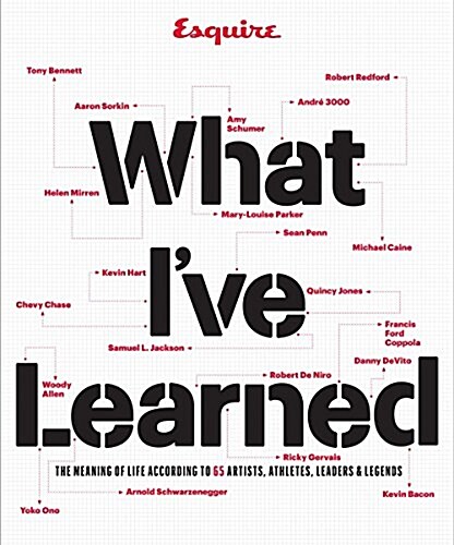 Esquire What Ive Learned: The Meaning of Life According to 65 Artists, Athletes, Leaders & Legends (Hardcover)