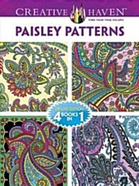 Creative Haven Paisley Patterns Coloring Book: Deluxe Edition 4 Books in 1 (Paperback)