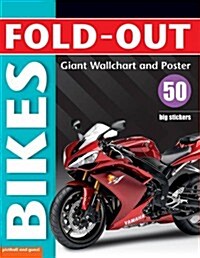 Fold-Out Poster Sticker Book: Bikes (Paperback)