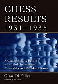 Chess Results, 1931-1935: A Comprehensive Record with 1,065 Tournament Crosstables and 190 Match Scores (Paperback)