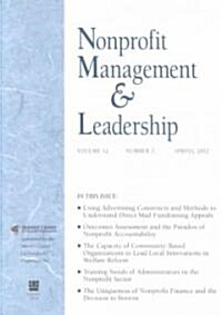 Nonprofit Management and Leadership, No. 3, Spring 2002 (Paperback)
