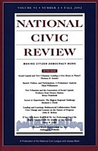 National Civic Review, Volume 91, Number 3, Fall 2 Fall 2002) (Paperback)