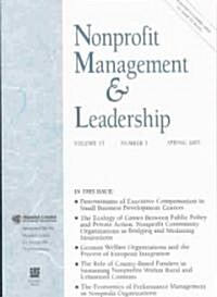 Nonprofit Management & Leadership, Spring 2003 (Paperback)