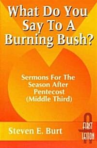 What Do You Say to a Burning Bush?: Sermons for the Season After Pentecost (Middle Third): Cycle a (First Lesson) (Paperback)