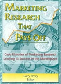 Marketing Research That Pays Off: Case Histories of Marketing Research Leading to Success in the Marketplace (Paperback)