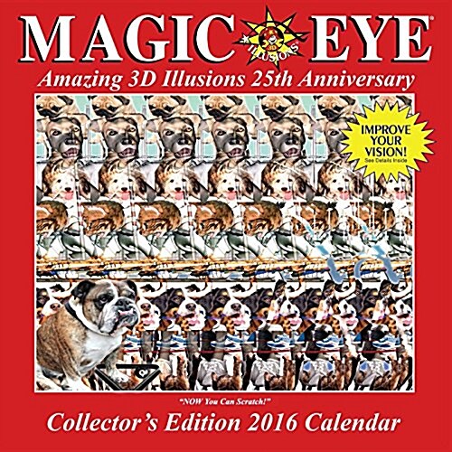 Magic Eye Calendar: Amazing 3D Illusions 25th Anniversary (Wall, 2016, Collector)