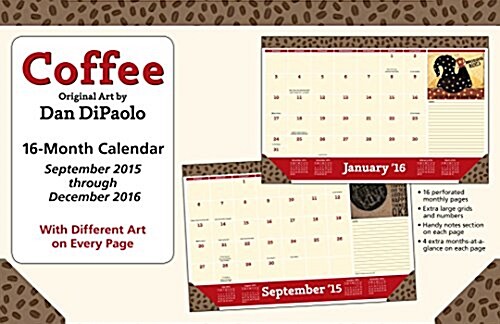 Coffee 2015-2016 Desk Pad Calendar: September 2015-December 2016 (Desk, 2015-2016)
