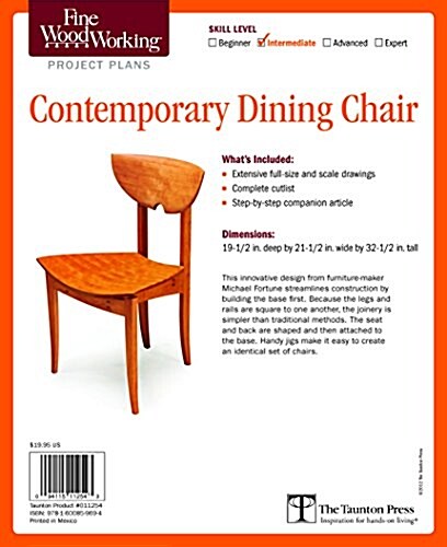 Fine Woodworkings Contemporary Dining Chair Plan (Other)