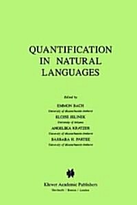 Quantification in Natural Languages (Paperback, 1995)