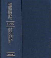 Linguistic Bibliography for the Year 1995 / Bibliographie Linguistique de lAnn? 1995 (2 Vols): And Supplements for Previous Years / Et Compl?ent De (Hardcover)