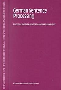 German Sentence Processing (Hardcover)