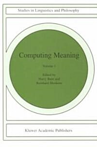 Computing Meaning: Volume 1 (Hardcover, 1999)