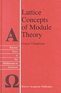 Lattice Concepts of Module Theory (Hardcover)
