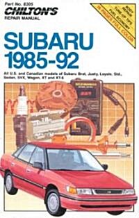 Chiltons Repair Manual: Subaru 1985-92 (Paperback, Revised)
