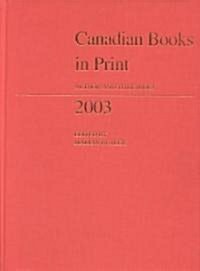 Canadian Books in Print 2003 (Hardcover)