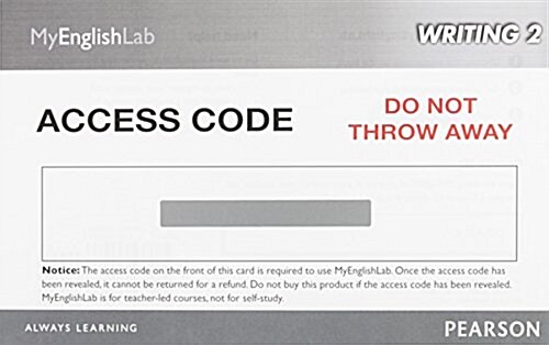 Mylab English Writing 2 (Student Access Code) (Hardcover)