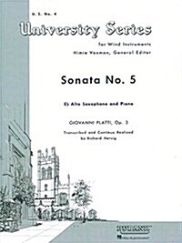 Sonata No. 5: Alto Saxophone Solo with Piano - Grade 4 (Paperback)