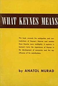 What Keynes Means (Paperback)