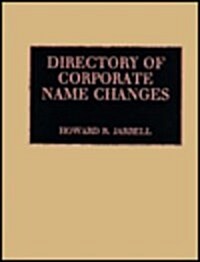 Directory of Corporate Name Changes (Hardcover)