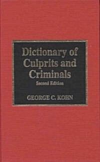 Dictionary of Culprits and Criminals (Hardcover, 2)