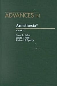 Advances in Anesthesia (Hardcover)