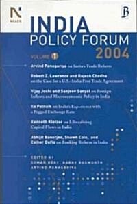 India Policy Forum (Paperback, 2004)