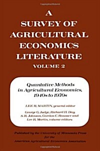 Survey of Agriculture Economics Literature (Hardcover)