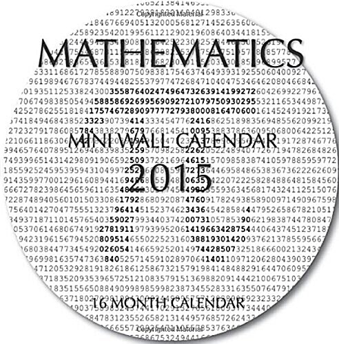 Mathematics 2015 Calendar (Calendar, 16-Month, Mini, WA)