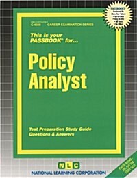 Policy Analyst: Passbooks Study Guide (Spiral)