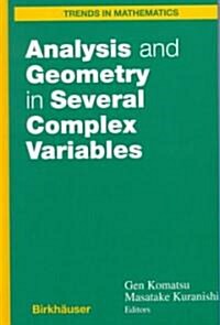 [중고] Analysis and Geometry in Several Complex Variables: Proceedings of the 40th Taniguchi Symposium (Hardcover)