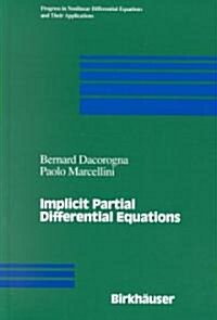 Implicit Partial Differential Equations (Hardcover)