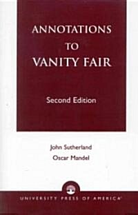 Annotations to Vanity Fair (Paperback, 2)