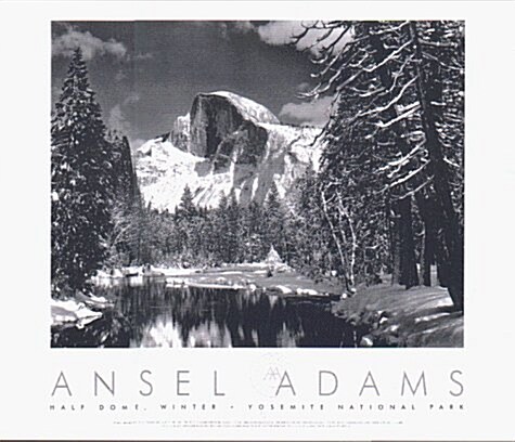 Half Dome, Merced River, Winter, Yodemite National Park (Poster)