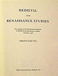 [중고] Medieval and Renaissance Studies, No. 9 (Hardcover)