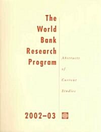 The World Bank Research Program 2002-2003 (Paperback)