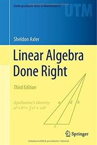 Linear Algebra Done Right (Hardcover, 3)