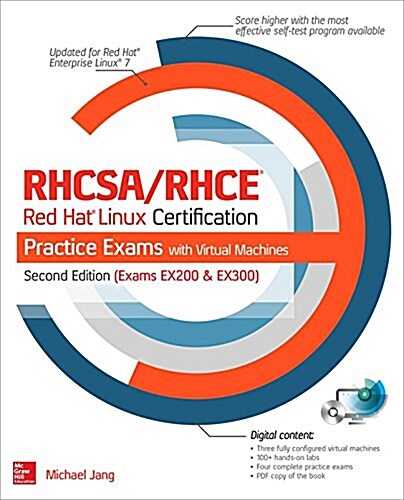 RHCSA/RHCE Red Hat Linux Certification Practice Exams with Virtual Machines (Exams EX200 & EX300) (Paperback, 2)