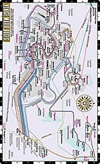 Streetwise Venice Water Buses Map (Paperback, FOL, LAM, MA)