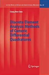 Discrete Element Analysis Methods of Generic Differential Quadratures (Paperback)