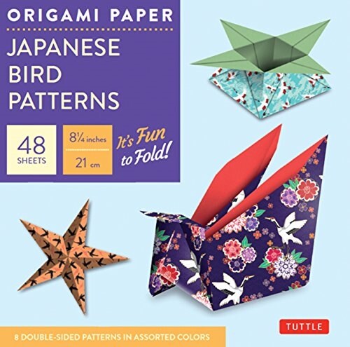 Origami Paper - Japanese Bird Patterns - 8 1/4 - 48 Sheets: Tuttle Origami Paper: High-Quality Origami Sheets Printed with 8 Different Designs: Instr (Loose Leaf, Origami Paper)