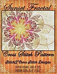 Sunset Fractal Cross Stitch Pattern (Paperback)