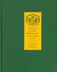 Hawaiian National Bibliography, 1780-1900: Volume 1: 1780-1830 (Hardcover)